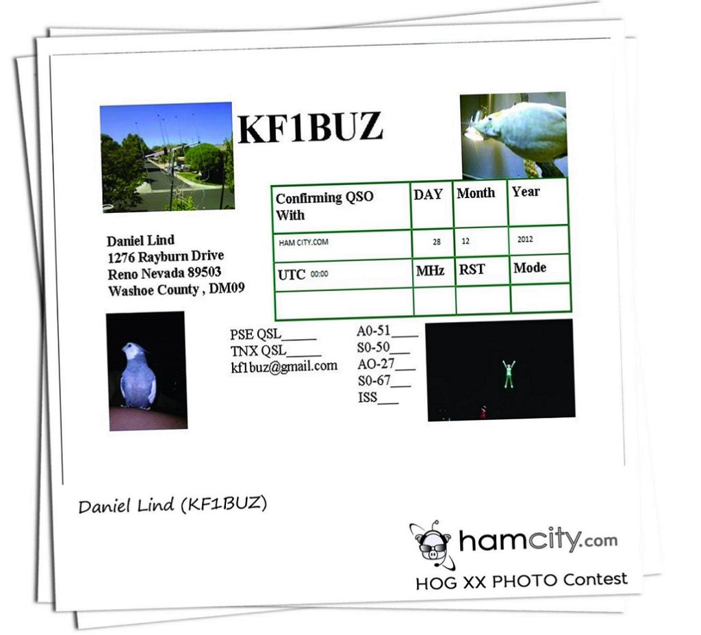 Buzcut's QSL Card